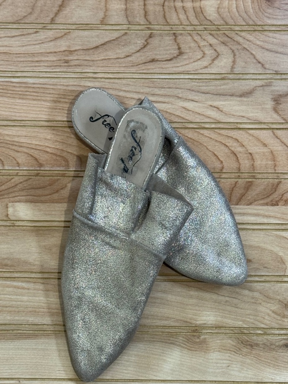 Free People Gold Flats - Size 38